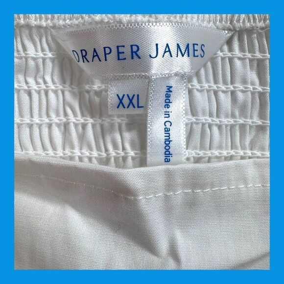 White Draper James XXL Puff Sleeve Cotton Dress Sweetheart Neckline Smocked Back - Picture 3 of 4